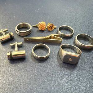 Lot of Men's Jewelry - Stainless Steel, Titanium, Tungston, & More